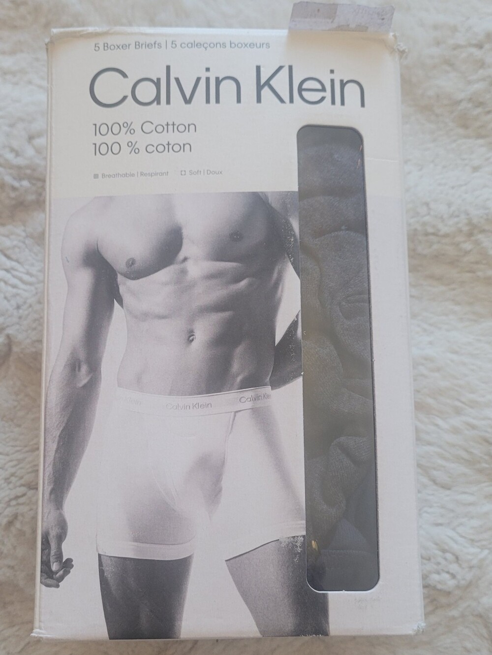 Calvin Klein Men’s Cotton Boxer Briefs - Black (5 Pack) NIB